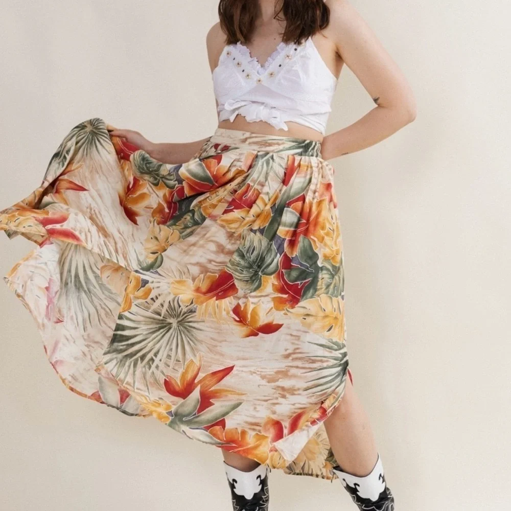 Patrons Of Peace Tan Tropical Skirt